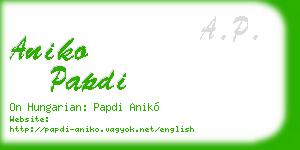 aniko papdi business card